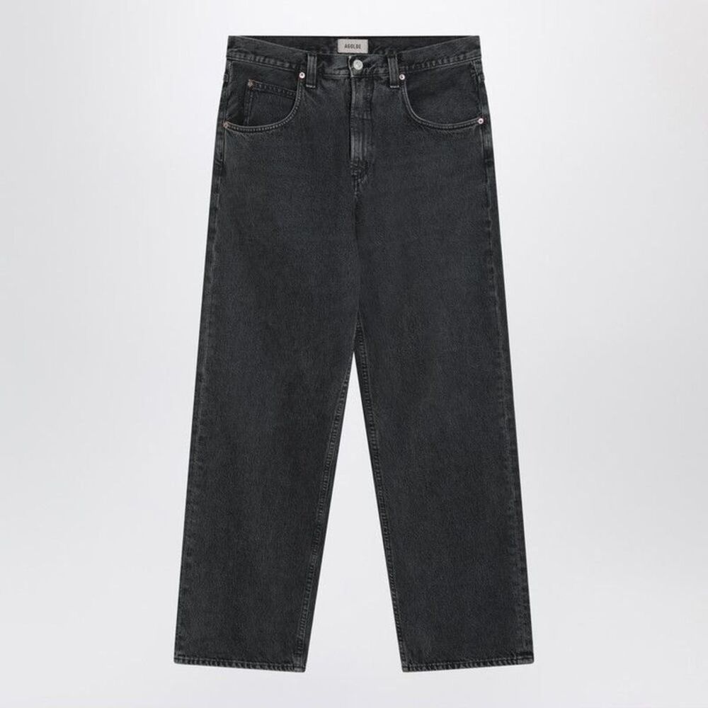 AGOLDE Men's Relaxed Fit Straight Leg Jeans Men BLACK Pants